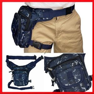 Camouflage Holster style drop leg bag hip pack